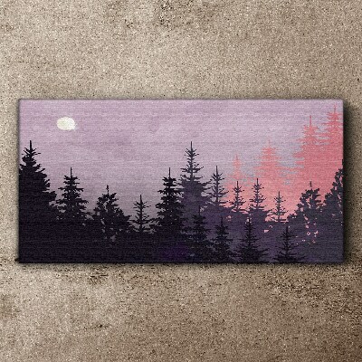 Obraz Canvas las niebo księżyc