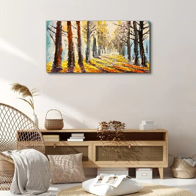 Obraz Canvas Jesienna aleja drzew