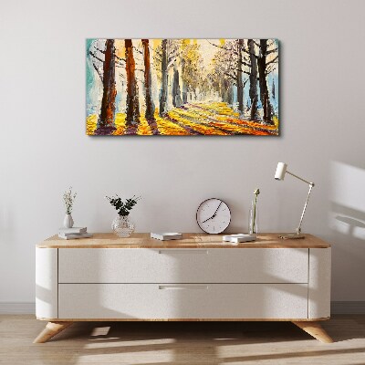 Obraz Canvas Jesienna aleja drzew