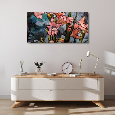 Obraz Canvas Kwiatowy pejzaż w odcieniach różu