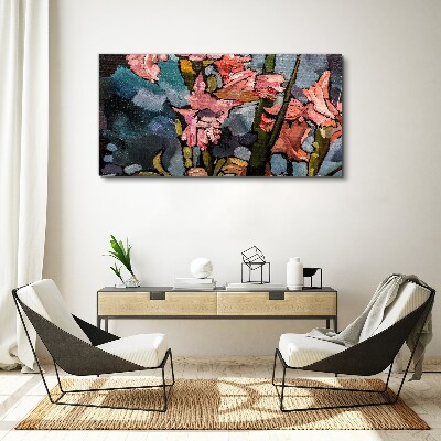Obraz Canvas Kwiatowy pejzaż w odcieniach różu