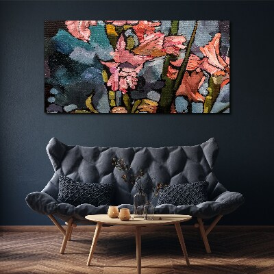 Obraz Canvas Kwiatowy pejzaż w odcieniach różu