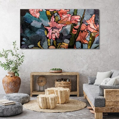 Obraz Canvas Kwiatowy pejzaż w odcieniach różu