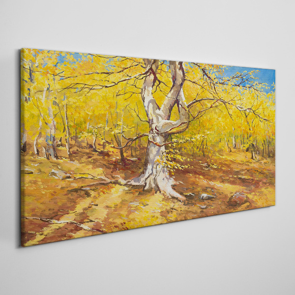 Obraz Canvas Złoty las w jesiennej aurze