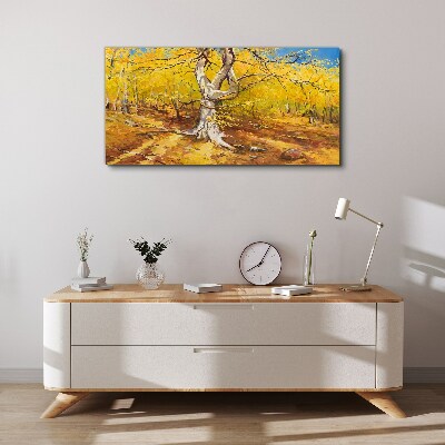 Obraz Canvas Złoty las w jesiennej aurze
