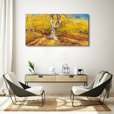 Obraz Canvas Złoty las w jesiennej aurze