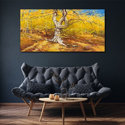 Obraz Canvas Złoty las w jesiennej aurze