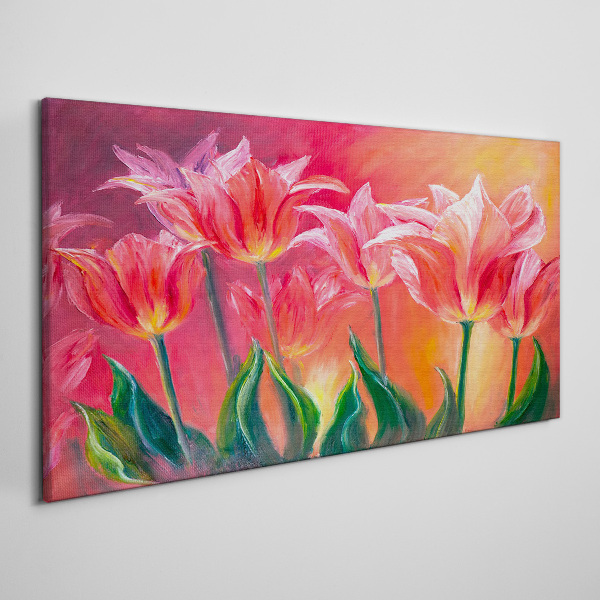 Obraz Canvas Tulipany w różowych odcieniach