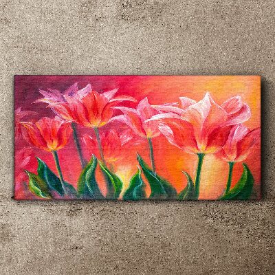 Obraz Canvas Tulipany w różowych odcieniach