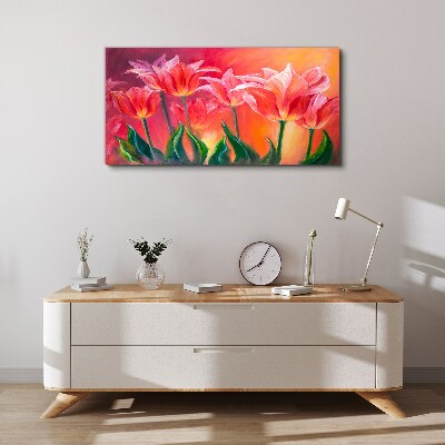 Obraz Canvas Tulipany w różowych odcieniach