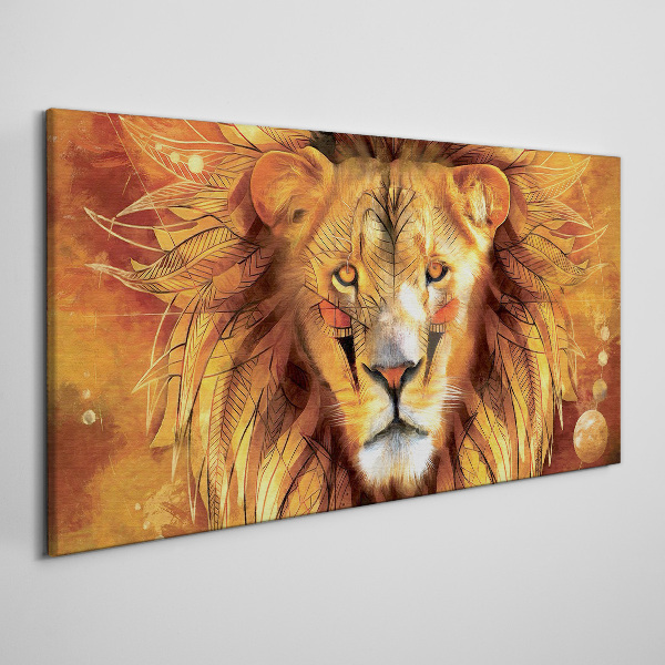 Obraz Canvas Lion in Golden Majesty