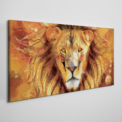 Obraz Canvas Lion in Golden Majesty