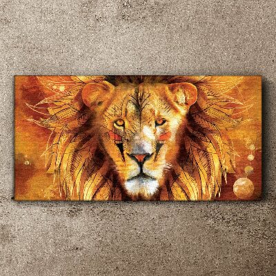 Obraz Canvas Lion in Golden Majesty