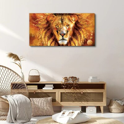 Obraz Canvas Lion in Golden Majesty