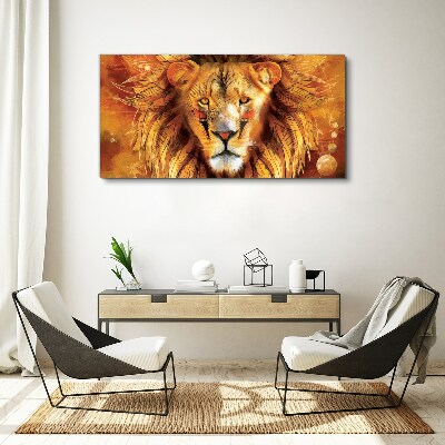 Obraz Canvas Lion in Golden Majesty
