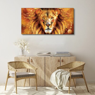 Obraz Canvas Lion in Golden Majesty