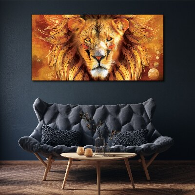Obraz Canvas Lion in Golden Majesty