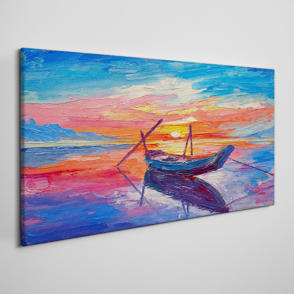Obraz Canvas Zachód słońca nad spokojną wodą