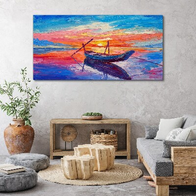 Obraz Canvas Zachód słońca nad spokojną wodą
