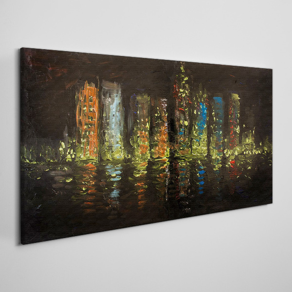 Obraz Canvas Miasto nocą w blasku świateł