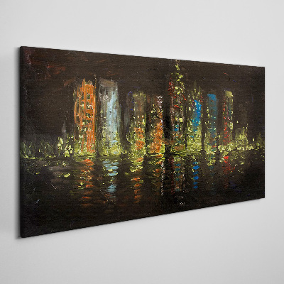 Obraz Canvas Miasto nocą w blasku świateł