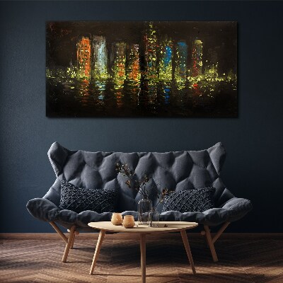 Obraz Canvas Miasto nocą w blasku świateł