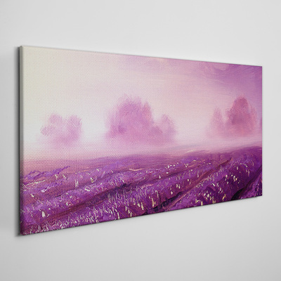 Obraz Canvas Fioletowy pejzaż o poranku