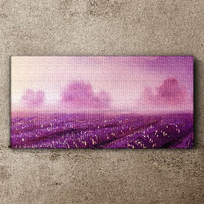 Obraz Canvas Fioletowy pejzaż o poranku