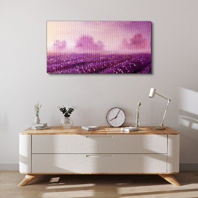 Obraz Canvas Fioletowy pejzaż o poranku