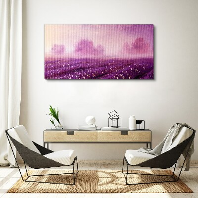 Obraz Canvas Fioletowy pejzaż o poranku