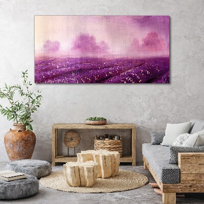 Obraz Canvas Fioletowy pejzaż o poranku