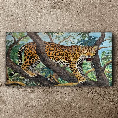 Obraz na Płótnie Jaguar w tropikalnym lesie