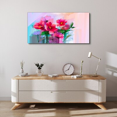 Obraz Canvas Kwiatowy taniec w pastelowych barwach