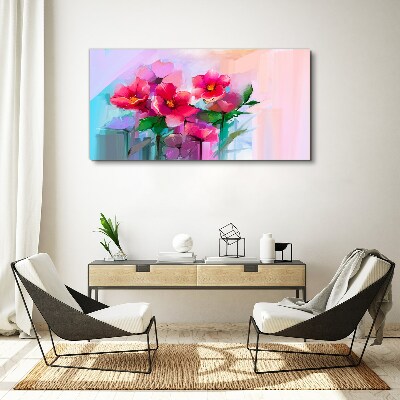 Obraz Canvas Kwiatowy taniec w pastelowych barwach