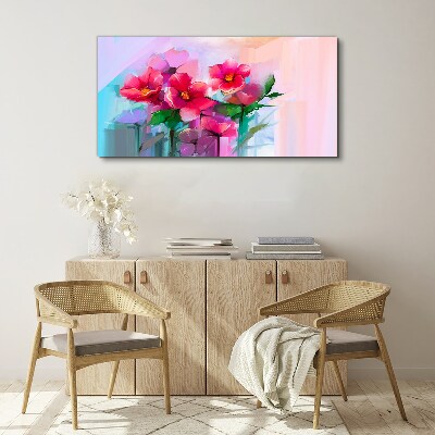 Obraz Canvas Kwiatowy taniec w pastelowych barwach