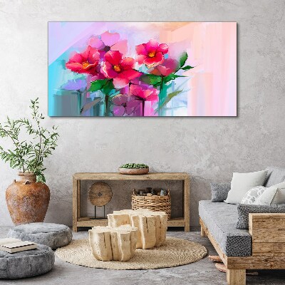 Obraz Canvas Kwiatowy taniec w pastelowych barwach