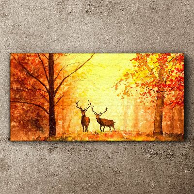Obraz Canvas Jesienne spotkanie jeleni
