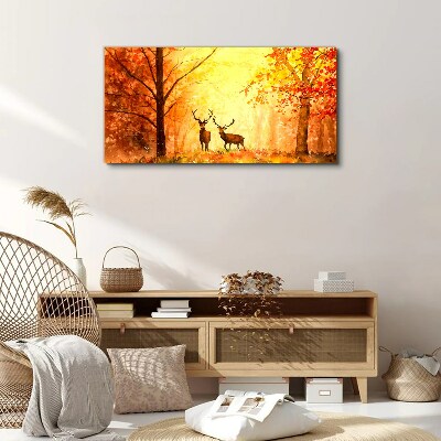 Obraz Canvas Jesienne spotkanie jeleni