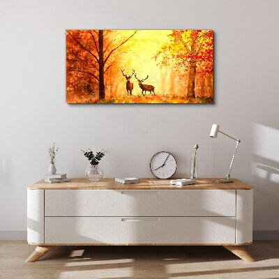 Obraz Canvas Jesienne spotkanie jeleni