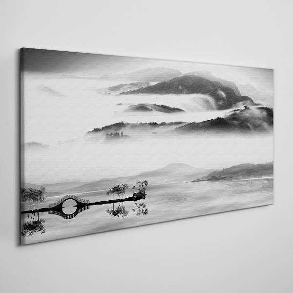 Obraz Canvas Mglista panorama górska
