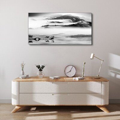 Obraz Canvas Mglista panorama górska