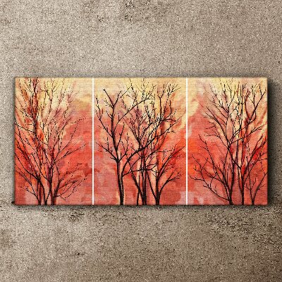 Obraz Canvas Jesienne drzewa w pastelowych barwach