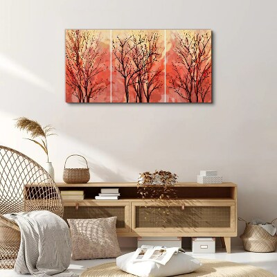Obraz Canvas Jesienne drzewa w pastelowych barwach