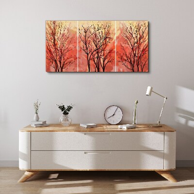 Obraz Canvas Jesienne drzewa w pastelowych barwach