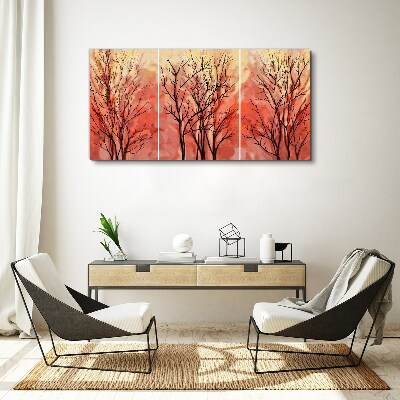 Obraz Canvas Jesienne drzewa w pastelowych barwach