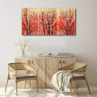 Obraz Canvas Jesienne drzewa w pastelowych barwach