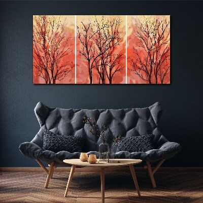 Obraz Canvas Jesienne drzewa w pastelowych barwach
