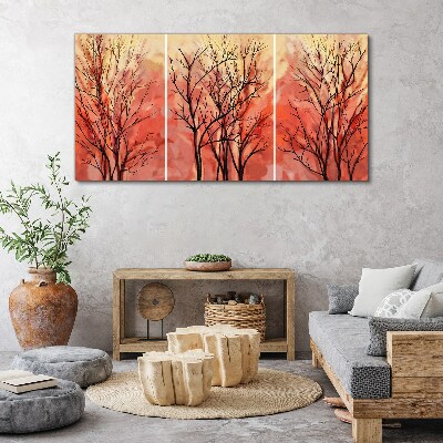 Obraz Canvas Jesienne drzewa w pastelowych barwach