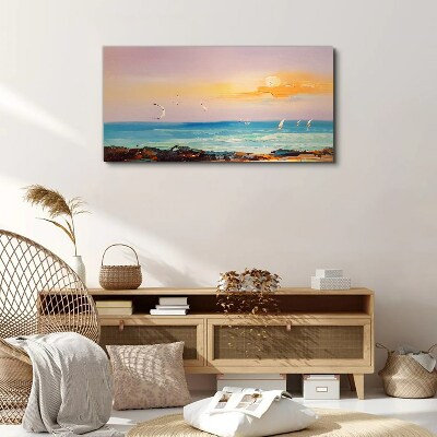Obraz Canvas Abstrakcja wybrzeże Fale