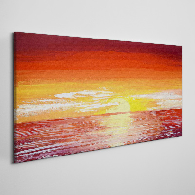 Obraz Canvas morze chmury zachód słońca